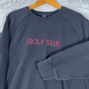 Birds of Condor Sweatshirt Mens XL Black Golf Sux Spellout Pullover Outdoor